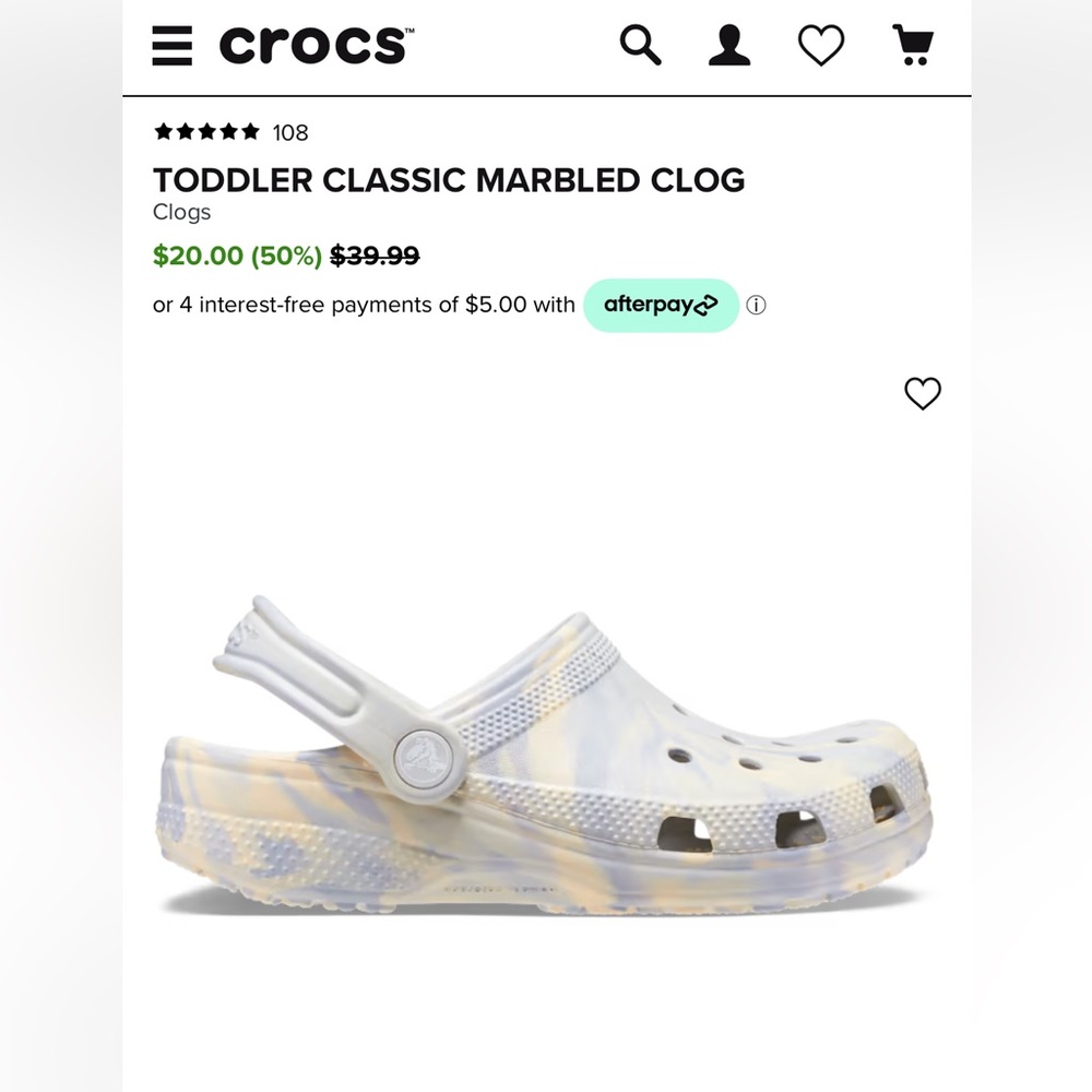 Crocs toddler size 6-7